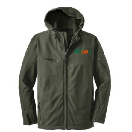 J706  MEN'S Port Authority® Textured Hooded Soft Shell Jacket