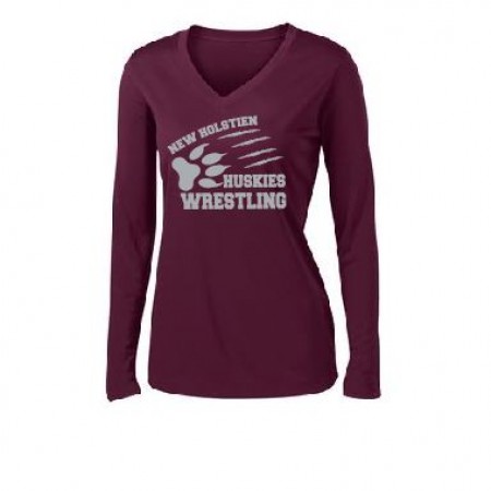 Sport-Tek® Ladies Long Sleeve PosiCharge® Competitor™ V-Neck Tee.
