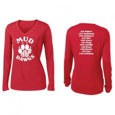 LST353LS LADIES Sport-Tek® Long Sleeve PosiCharge® Competitor™ V-Neck Tee