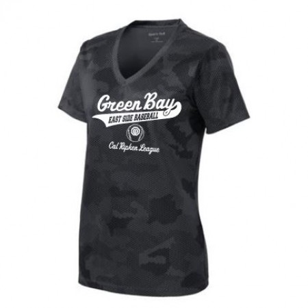 Sport-Tek® Ladies CamoHex V-Neck Tee