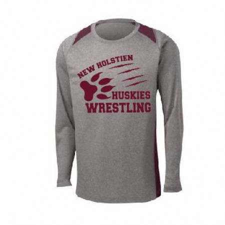 Sport-Tek® Long Sleeve Heather Colorblock Contender™ Tee.
