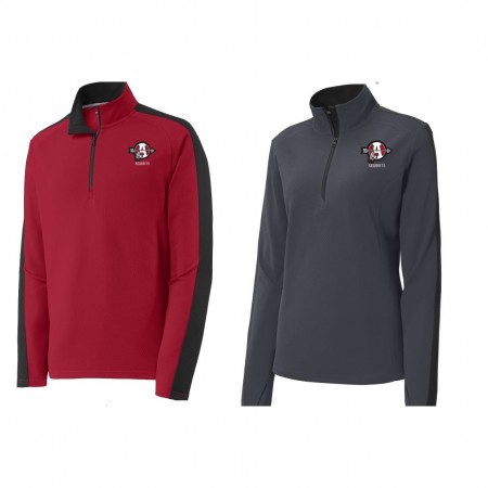 ST861 MEN'S & LADIES Sport-Tek® Sport-Wick® Textured Colorblock 1/4-Zip Pullover