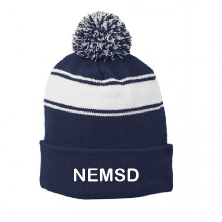 STC28  Sport-Tek® Stripe Pom Pom Beanie