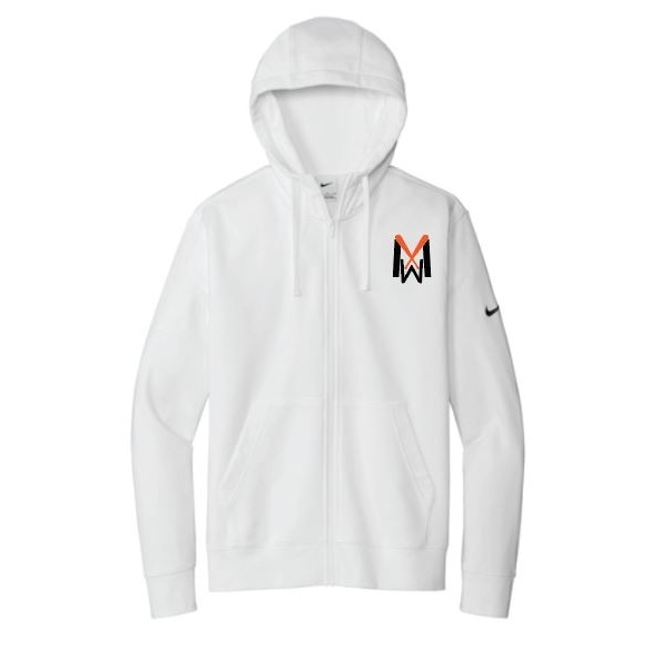 NKDR1513 Nike Club Fleece Sleeve Swoosh Full Zip Hoodie