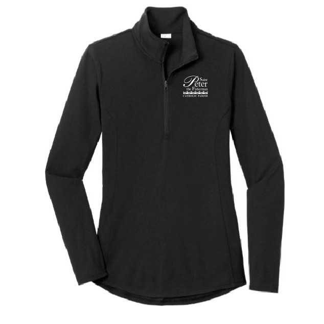 LST407 Sport Tek Ladies PosiCharge Tri Blend Wicking 1 4 Zip
