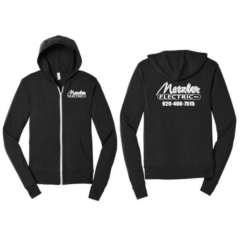 BC3939 BELLA CANVAS Unisex Triblend Full Zip Lightweight Hoodie