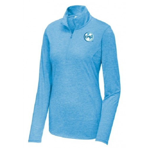 LST407 WOMENS Sport-Tek®  PosiCharge® Tri-Blend Wicking 1/4-Zip Pullover