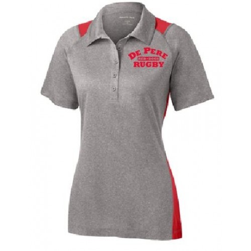  LST665  LADIES Sport-Tek®  Heather Colorblock Contender™ Polo