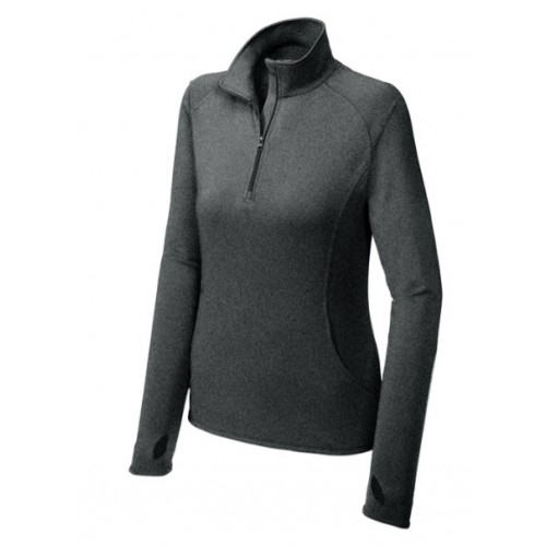 LST850 WOMEN'S Sport-Tek®  Sport-Wick® Stretch 1/4-Zip Pullover EMBROIDERED
