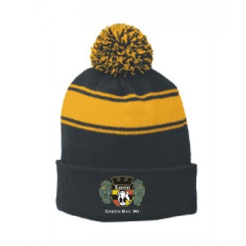   STC28 Sport-Tek® Stripe Pom Pom Beanie