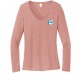 DT135 WOMENS District® Perfect Tri® Long Sleeve V-Neck Tee
