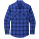 ROYAL/BLACK OPEN PLAID